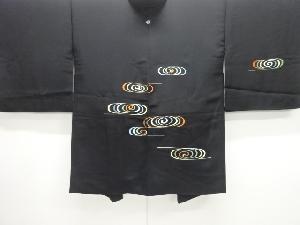 観世水模様刺繍一つ紋絵羽織